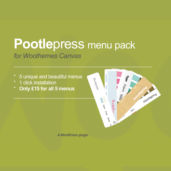 Announcing the Pootlepress menu pack for Woothemes Canvas