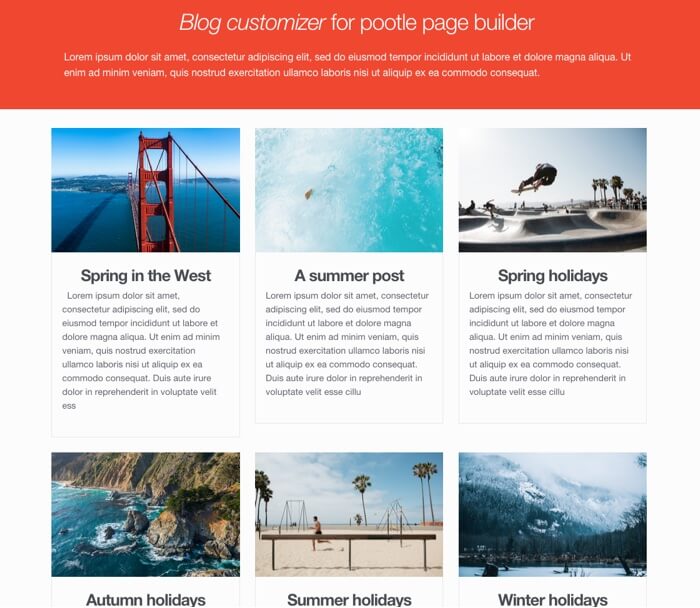 Blog customizer for Pootle page builder [sneak peek video]