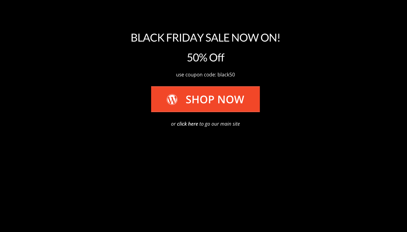 How to create a black friday cover page