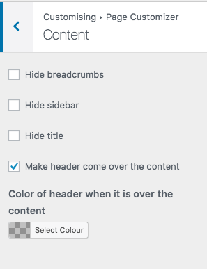 Customize storefront header