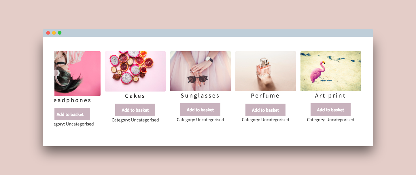 the Carousel woocommerce block