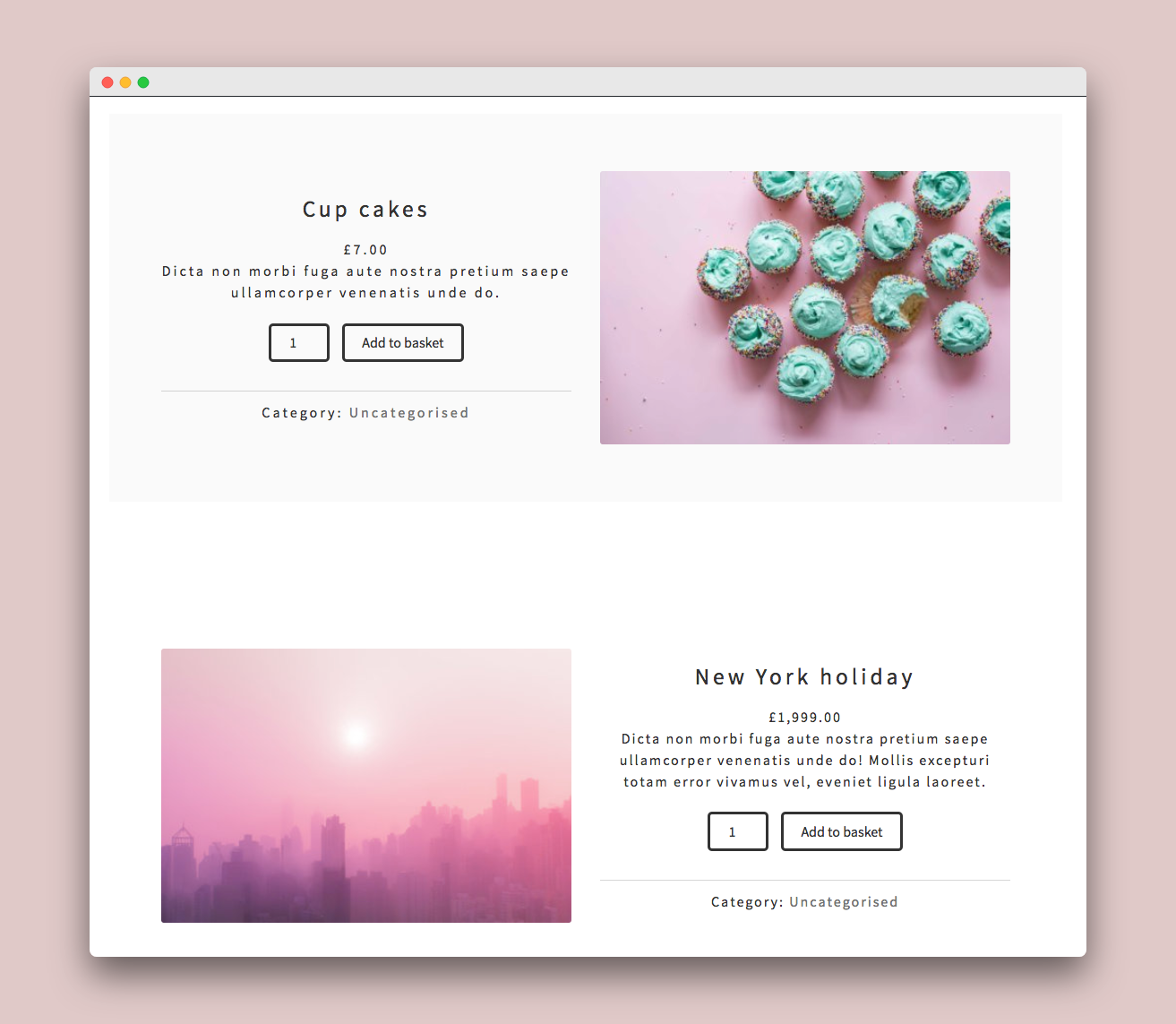 woocommerce product block