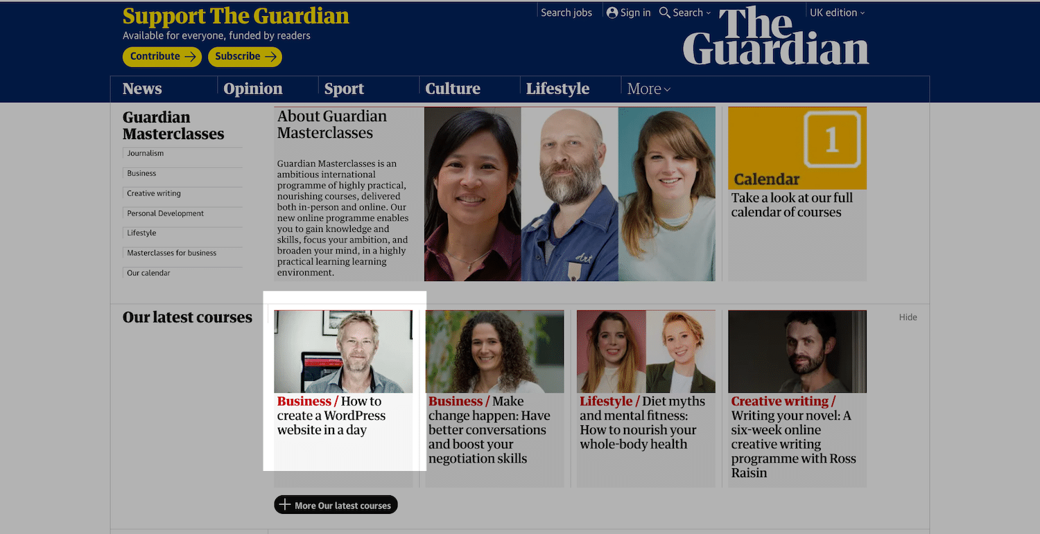 Learn WordPress with The Guardian and Pootlepress