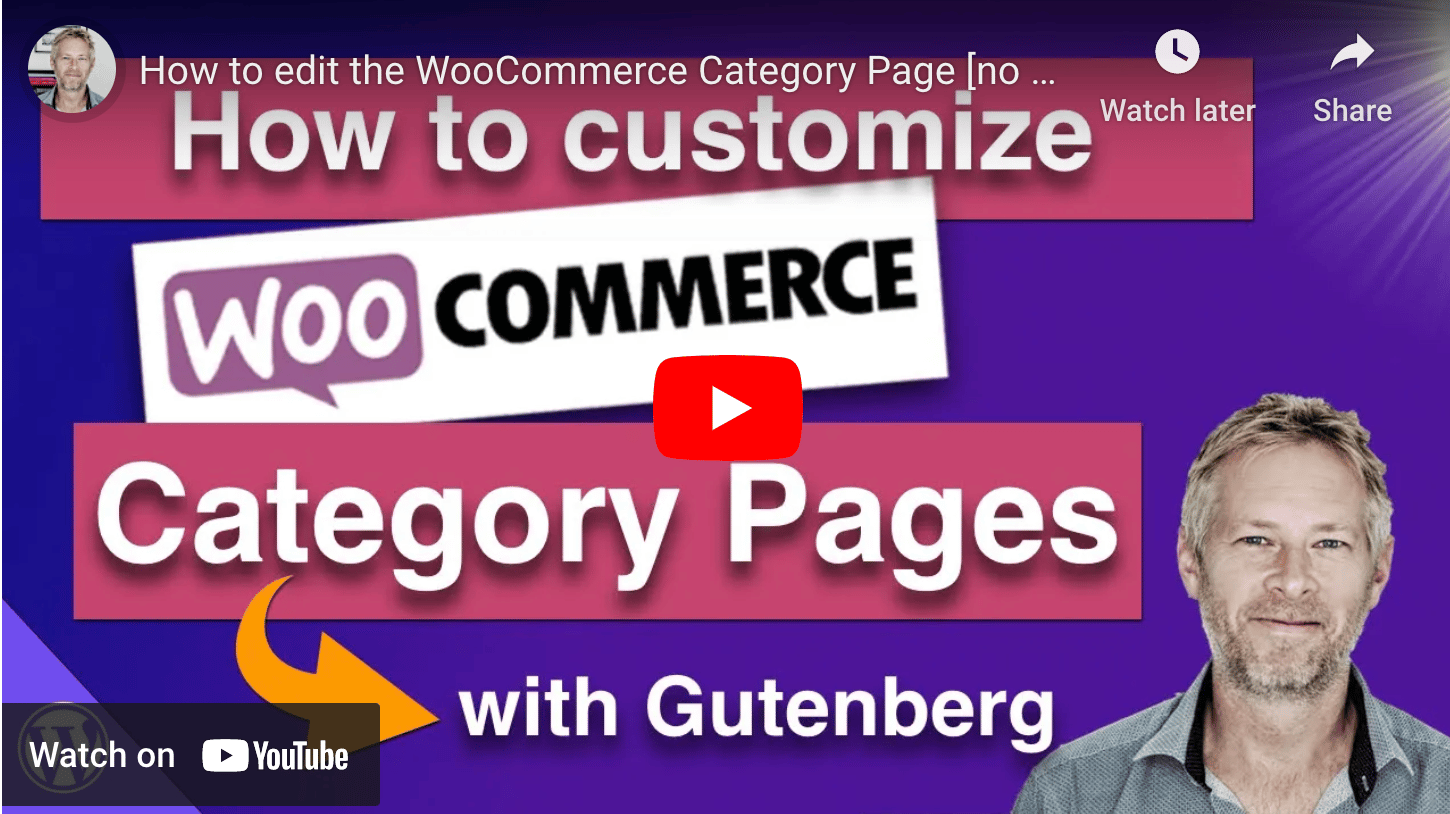 How to edit the WooCommerce Category page