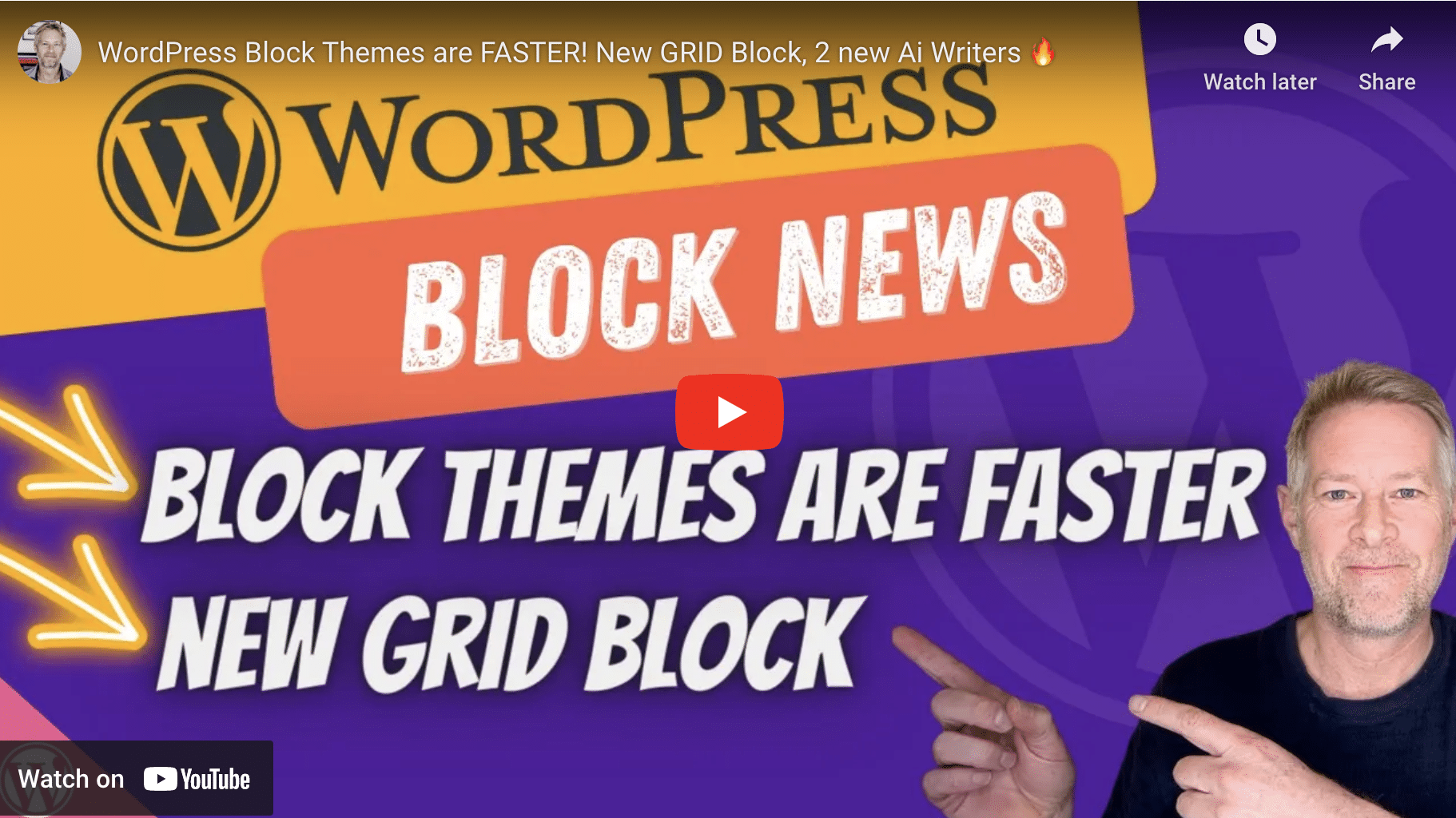 WordPress Block Themes are FASTER! New GRID Block, 2 new Ai Writers