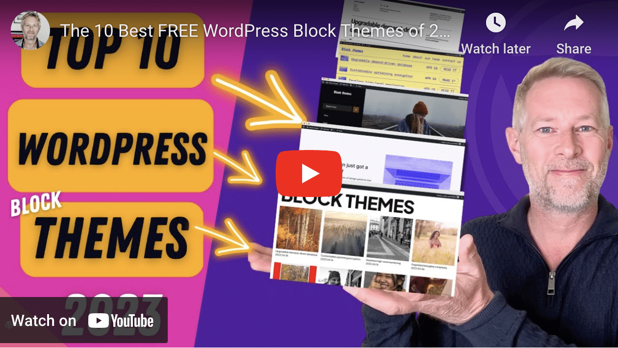 The 10 Best FREE WordPress Block Themes of 2023!