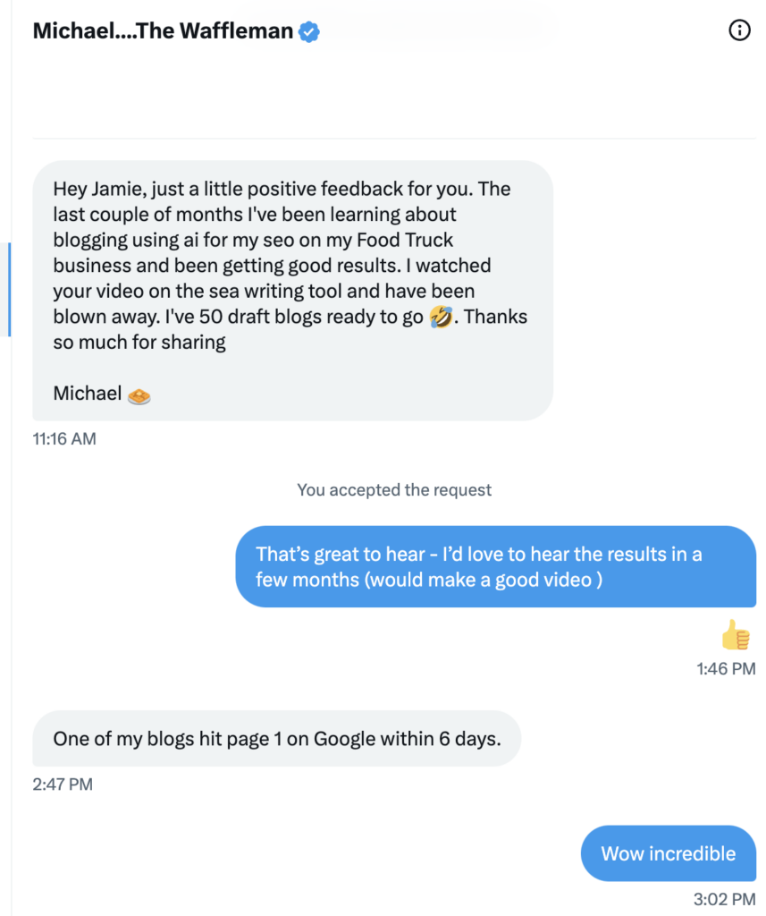 How Michael the Waffleman is using Ai for SEO 2