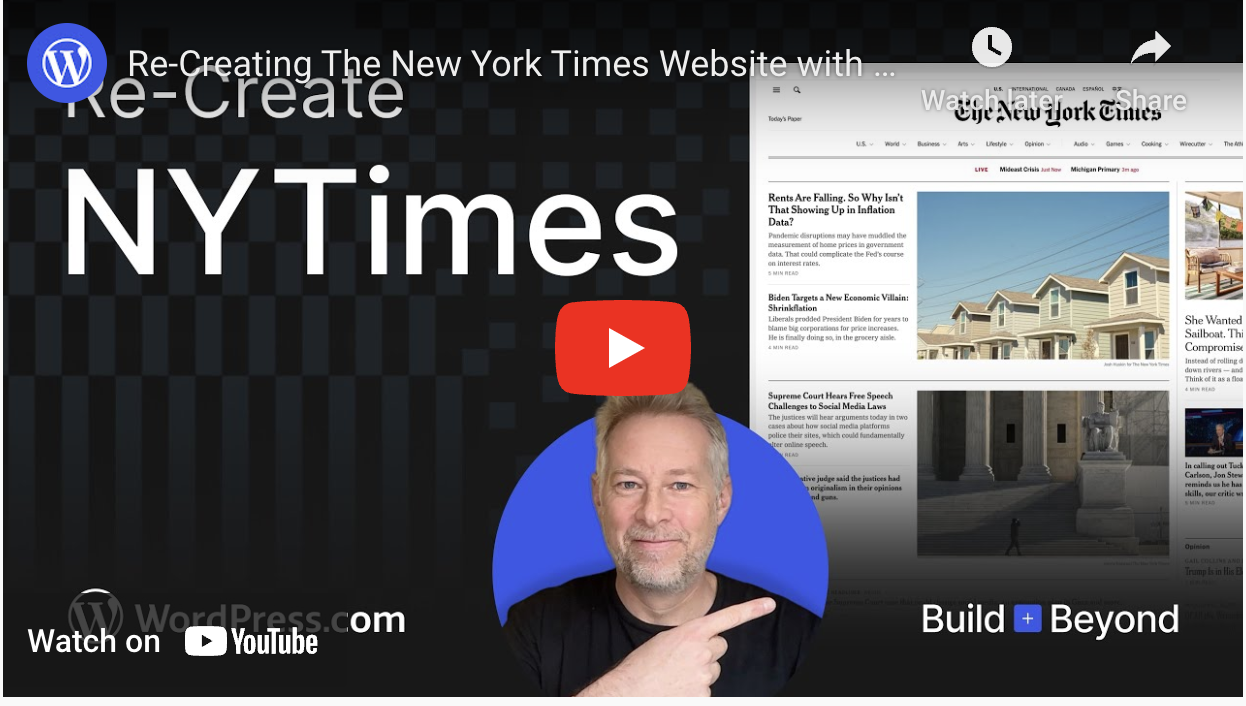 Recreating the New York Times with WordPress in 30 minutes