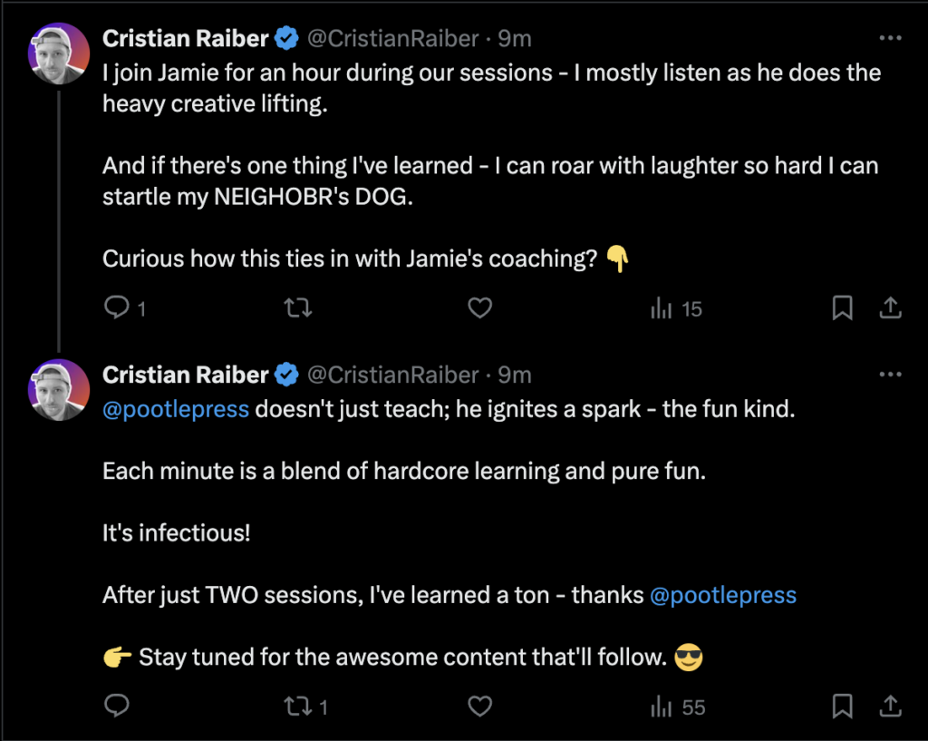 YouTube consultancy tweet